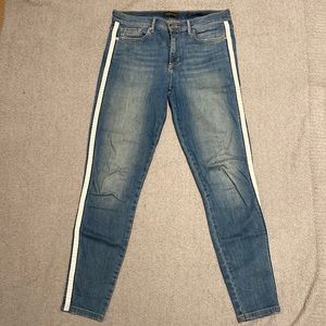 Banana Republic Mid-Rise Skinny Jeans w Stripe Detail 29L